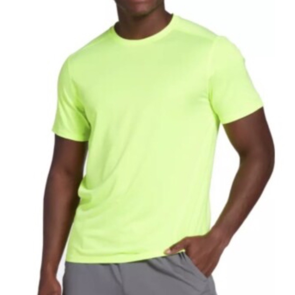 DSG Performance Cotton Tee Mens L Neon Pear Green New With Tags